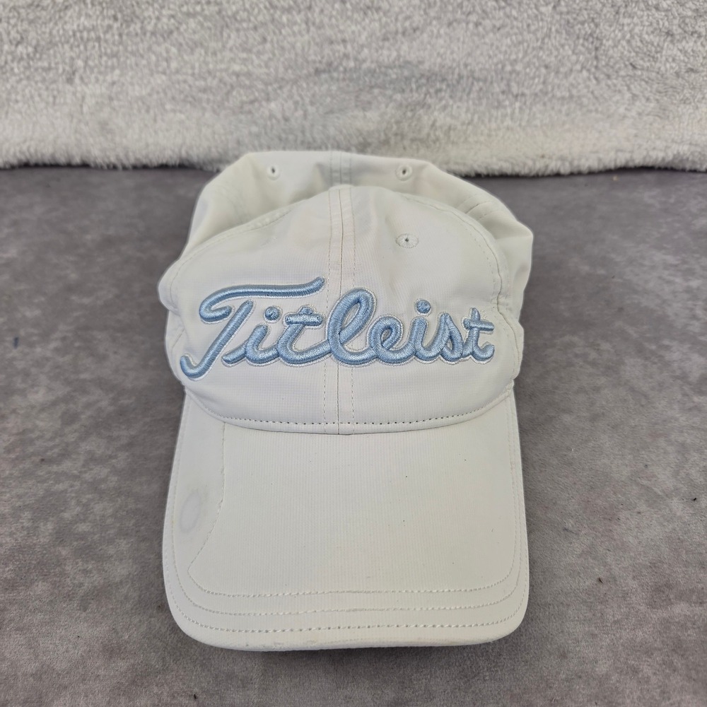 Titleist Pro V1 Golf Hat White Blue Adjustable FootJoy FJ Performance Cap